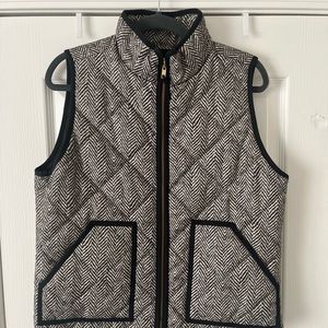 J. Crew Factory Black Houndstooth Vest